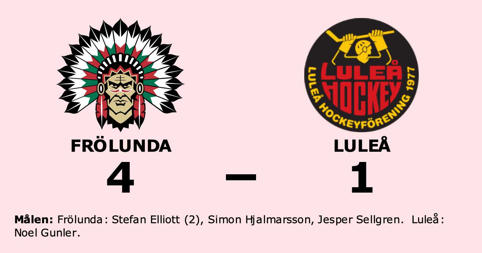 Luleå Hockey: Frölunda vann tidiga seriefinalen mot Luleå
