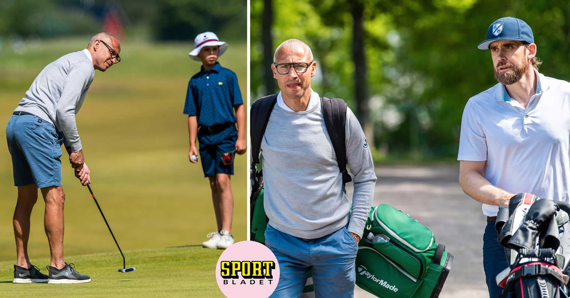 Här puttar Henrik Larsson åt fel håll(!) – och blir en stor snackis i golfvärden