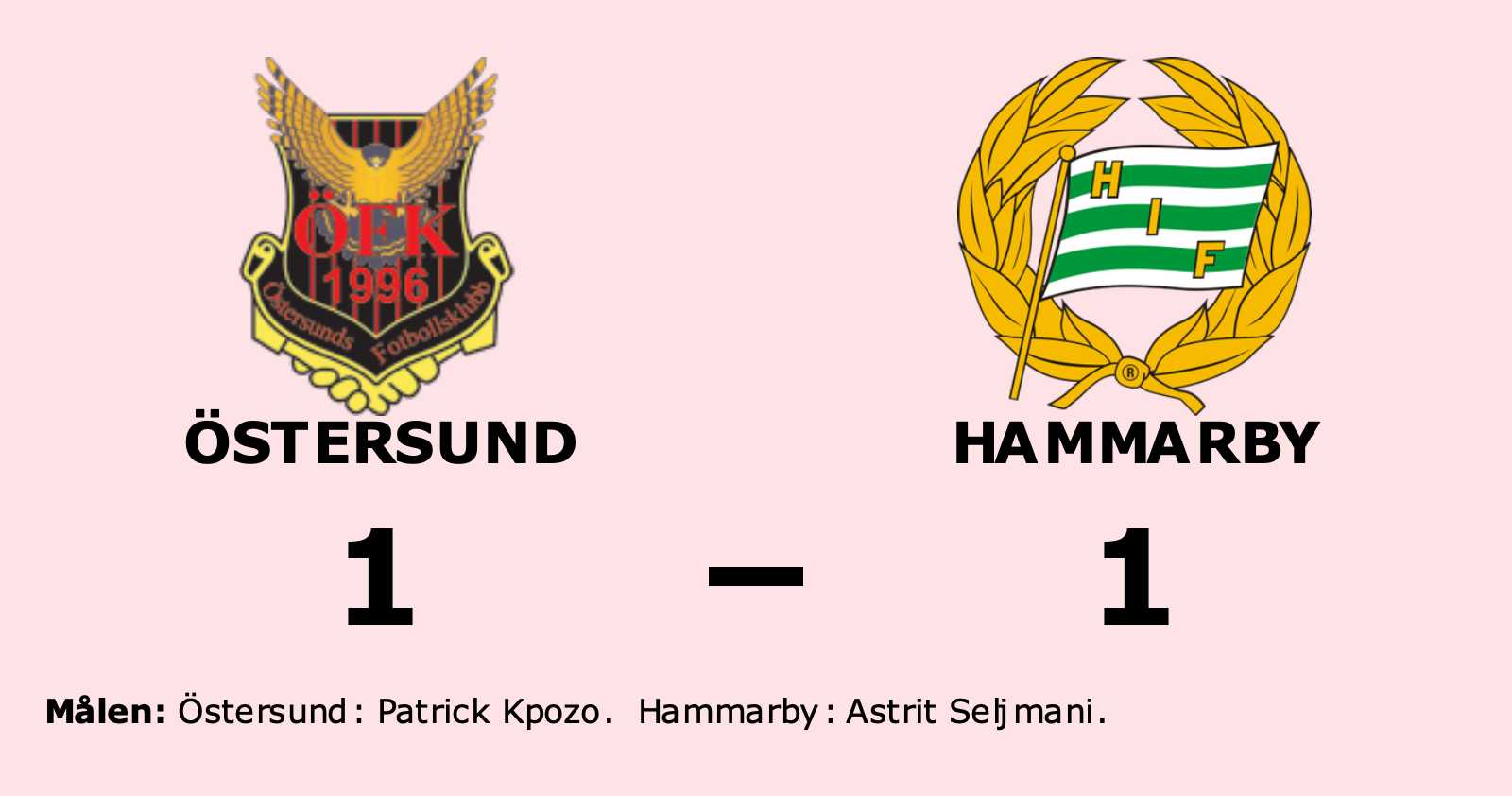 Hammarby IF: Astrit Seljmani räddade poäng när Hammarby kryssade