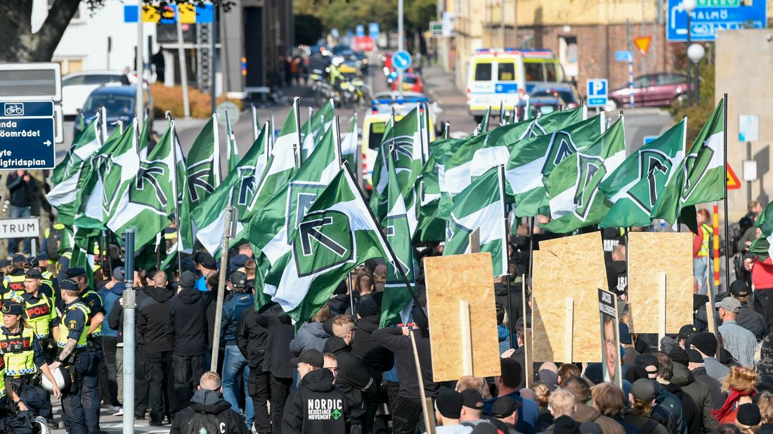 Violence extremists are a growing problem in the city of Gothenburg. Among the assets are right-wing groupings. Stock Photography.