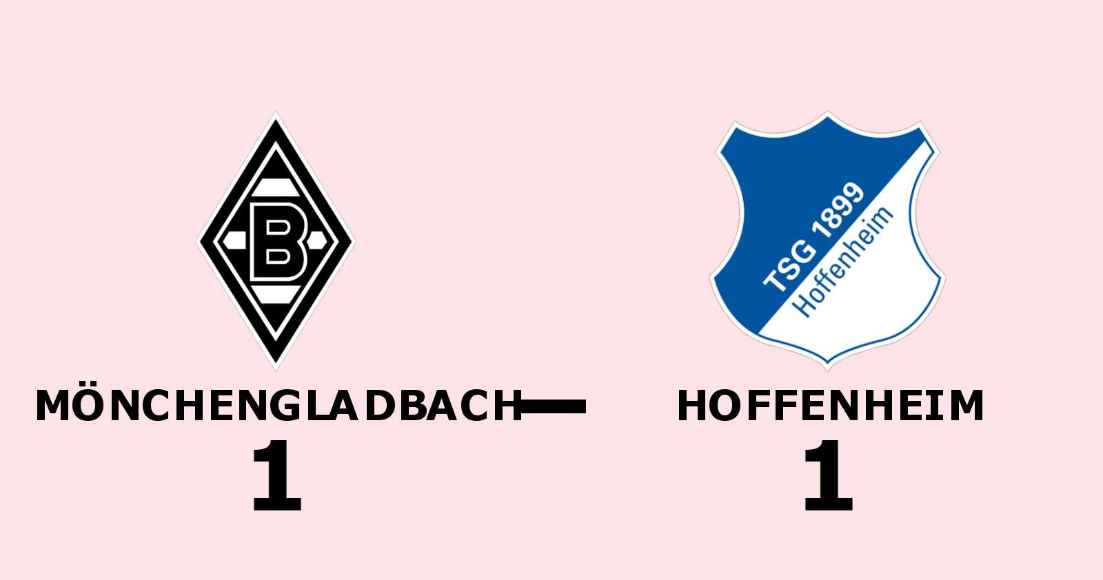 Lucas Ribeiro räddade poäng när Hoffenheim kryssade mot Mönchengladbach