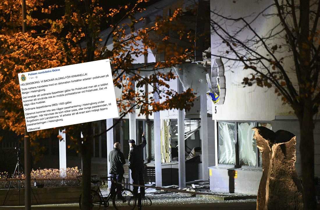 Polisens Svar Efter Sprangningen I Helsingborg Vi Backar Aldrig
