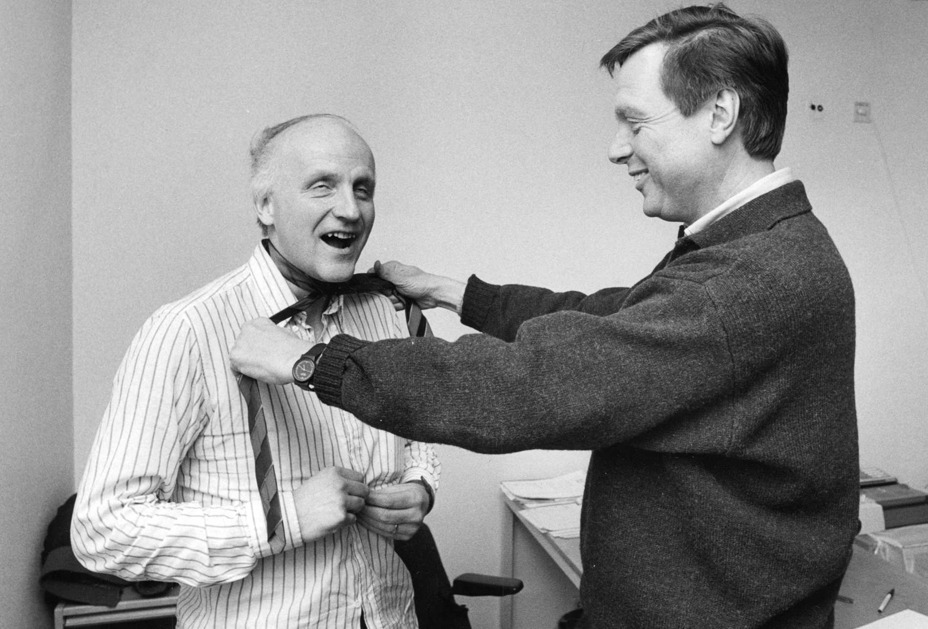 I colleghi Arne Hegerfors e Tommy Engstrand 1988.