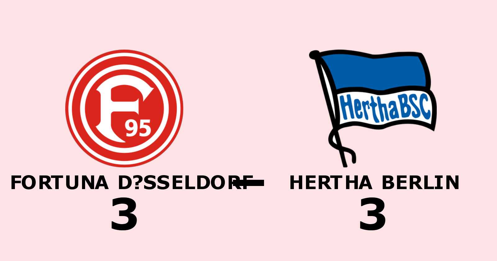 Hertha Berlin fixade en poäng borta mot Fortuna Düsseldorf